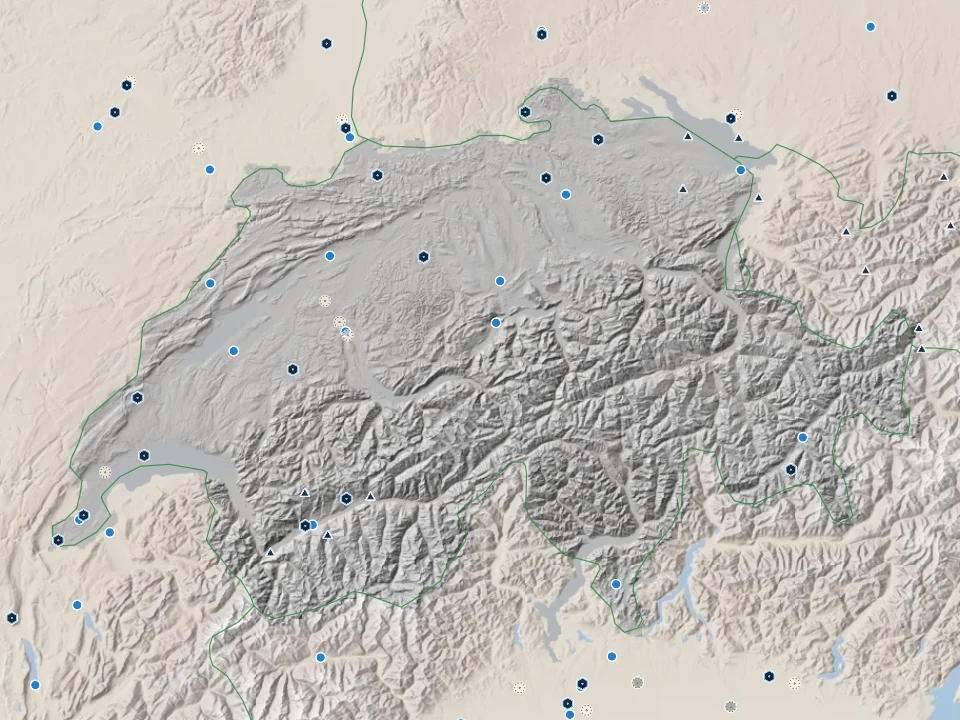 Probabilità di grandine da radar sulla Svizzera
